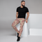 Product name: Recursia Rainbow Rose I Men's Joggers In Pink. Keywords: Athlesisure Wear, Clothing, Men's Athlesisure, Men's Bottoms, Men's Clothing, Men's Joggers, Print: Rainbow Rose
