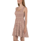 Product name: Recursia Rainbow Rose II Skater Dress In Pink. Keywords: Clothing, Print: Rainbow Rose, Skater Dress, Women's Clothing