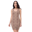 Product name: Recursia Seer Vision Pencil Dress In Pink. Keywords: Clothing, Pencil Dress, Print: Seer Vision, Women's Clothing