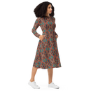 Product name: Recursia Seer Vision II Vision Long Sleeve Midi Dress. Keywords: Clothing, Long Sleeve Midi Dress, Print: Seer Vision, Women's Clothing
