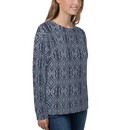 Product name: Recursia Seer Vision Women's Sweatshirt In Blue. Keywords: Athlesisure Wear, Clothing, Print: Seer Vision, Women's Sweatshirt, Women's Tops