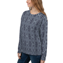 Product name: Recursia Seer Vision Women's Sweatshirt In Blue. Keywords: Athlesisure Wear, Clothing, Print: Seer Vision, Women's Sweatshirt, Women's Tops