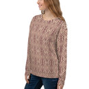 Product name: Recursia Seer Vision Women's Sweatshirt In Pink. Keywords: Athlesisure Wear, Clothing, Print: Seer Vision, Women's Sweatshirt, Women's Tops