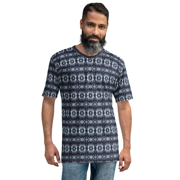 Product name: Recursia Seer Vision I Men's Crew Neck T-Shirt In Blue. Keywords: Clothing, Men's Clothing, Men's Crew Neck T-Shirt, Men's Tops, Print: Seer Vision