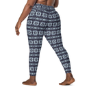 Product name: Recursia Seer Vision I Vision Leggings With Pockets In Blue. Keywords: Athlesisure Wear, Clothing, Leggings with Pockets, Print: Seer Vision, Women's Clothing