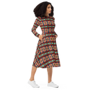 Product name: Recursia Seer Vision I Vision Long Sleeve Midi Dress. Keywords: Clothing, Long Sleeve Midi Dress, Print: Seer Vision, Women's Clothing