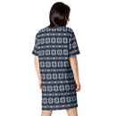 Product name: Recursia Seer Vision I Vision T-Shirt Dress In Blue. Keywords: Clothing, Print: Seer Vision, T-Shirt Dress, Women's Clothing