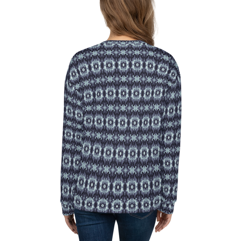 Product name: Recursia Seer Vision I Women's Sweatshirt In Blue. Keywords: Athlesisure Wear, Clothing, Print: Seer Vision, Women's Sweatshirt, Women's Tops