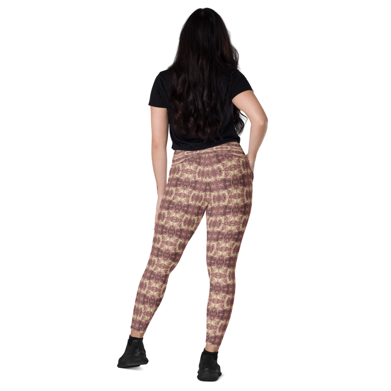 Product name: Recursia Seer Vision Leggings With Pockets In Pink. Keywords: Athlesisure Wear, Clothing, Leggings with Pockets, Print: Seer Vision, Women's Clothing