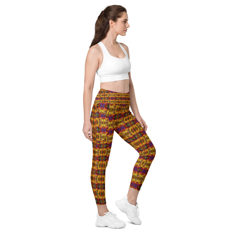 Product name: Recursia Seer Vision Leggings With Pockets. Keywords: Athlesisure Wear, Clothing, Leggings with Pockets, Print: Seer Vision, Women's Clothing