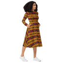 Product name: Recursia Seer Vision Long Sleeve Midi Dress. Keywords: Clothing, Long Sleeve Midi Dress, Print: Seer Vision, Women's Clothing