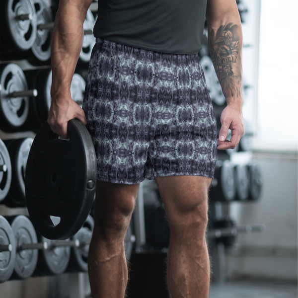 Product name: Recursia Seer Vision II Men's Athletic Shorts In Blue. Keywords: Athlesisure Wear, Clothing, Men's Athlesisure, Men's Athletic Shorts, Men's Clothing, Print: Seer Vision