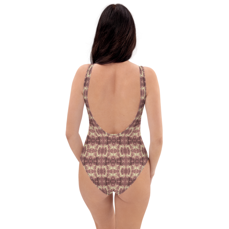 Product name: Recursia Seer Vision II Vision One Piece Swimsuit In Pink. Keywords: Clothing, One Piece Swimsuit, Print: Seer Vision, Swimwear, Unisex Clothing