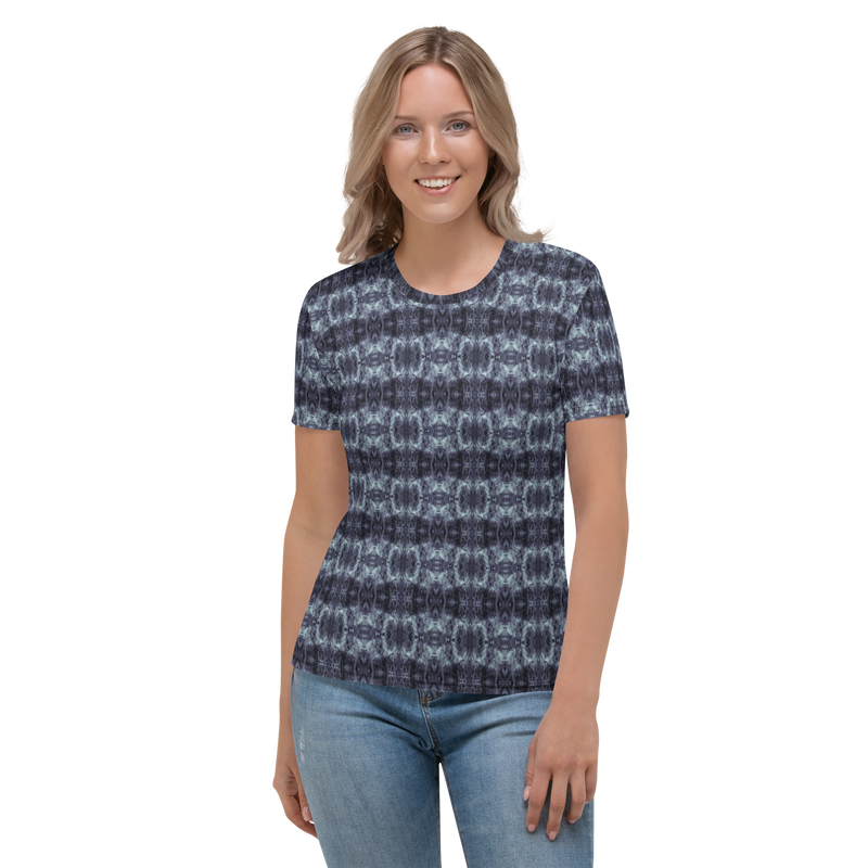 Product name: Recursia Seer Vision II Women's Crew Neck T-Shirt In Blue. Keywords: Clothing, Print: Seer Vision, Women's Clothing, Women's Crew Neck T-Shirt