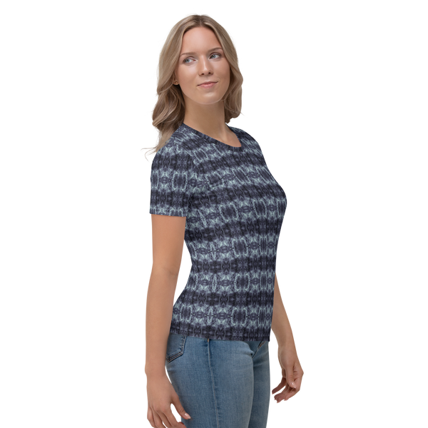 Product name: Recursia Seer Vision II Women's Crew Neck T-Shirt In Blue. Keywords: Clothing, Print: Seer Vision, Women's Clothing, Women's Crew Neck T-Shirt