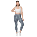 Product name: Recursia Serpentine Dream II Leggings With Pockets In Blue. Keywords: Athlesisure Wear, Clothing, Leggings with Pockets, Print: Serpentine Dream, Women's Clothing
