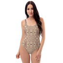 Product name: Recursia Serpentine Dream One Piece Swimsuit In Pink. Keywords: Clothing, One Piece Swimsuit, Print: Serpentine Dream, Swimwear, Unisex Clothing