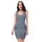 Product name: Recursia Serpentine Dream Pencil Dress In Blue. Keywords: Clothing, Pencil Dress, Print: Serpentine Dream, Women's Clothing