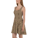 Product name: Recursia Serpentine Dream Skater Dress. Keywords: Clothing, Print: Serpentine Dream, Skater Dress, Women's Clothing