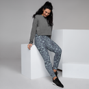 Product name: Recursia Serpentine Dream Women's Joggers In Blue. Keywords: Athlesisure Wear, Clothing, Print: Serpentine Dream, Women's Bottoms, Women's Joggers