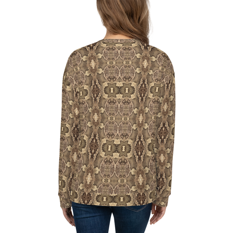 Product name: Recursia Serpentine Dream Women's Sweatshirt. Keywords: Athlesisure Wear, Clothing, Print: Serpentine Dream, Women's Sweatshirt, Women's Tops