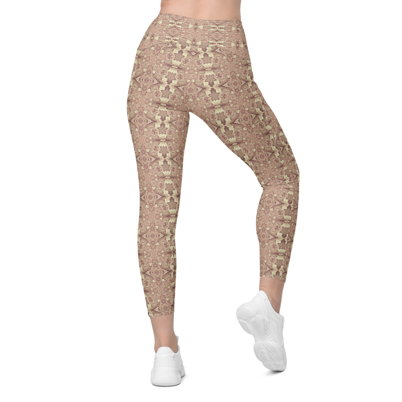 Product name: Recursia Serpentine Dream I Leggings With Pockets In Pink. Keywords: Athlesisure Wear, Clothing, Leggings with Pockets, Print: Serpentine Dream, Women's Clothing