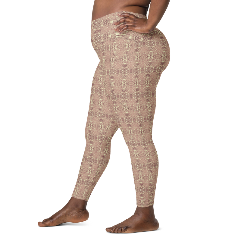Product name: Recursia Serpentine Dream Leggings With Pockets In Pink. Keywords: Athlesisure Wear, Clothing, Leggings with Pockets, Print: Serpentine Dream, Women's Clothing