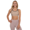 Product name: Recursia Serpentine Dream II Padded Sports Bra In Pink. Keywords: Athlesisure Wear, Clothing, Padded Sports Bra, Print: Serpentine Dream, Women's Clothing