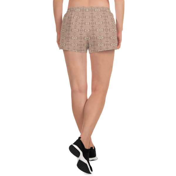 Product name: Recursia Serpentine Dream III Women's Athletic Short Shorts In Pink. Keywords: Athlesisure Wear, Clothing, Men's Athletic Shorts, Print: Serpentine Dream