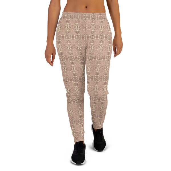 Product name: Recursia Serpentine Dream II Women's Joggers In Pink. Keywords: Athlesisure Wear, Clothing, Print: Serpentine Dream, Women's Bottoms, Women's Joggers