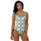 Product name: Recursia Symmetree One Piece Swimsuit. Keywords: Clothing, One Piece Swimsuit, Swimwear, Print: Symmetree, Unisex Clothing
