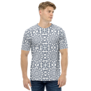 Product name: Recursia Symmetree IV Men's Crew Neck T-Shirt In Blue. Keywords: Clothing, Men's Clothing, Men's Crew Neck T-Shirt, Men's Tops, Print: Symmetree
