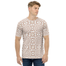 Product name: Recursia Symmetree I Men's Crew Neck T-Shirt In Pink. Keywords: Clothing, Men's Clothing, Men's Crew Neck T-Shirt, Men's Tops, Print: Symmetree
