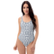 Product name: Recursia Symmetree I One Piece Swimsuit In Blue. Keywords: Clothing, One Piece Swimsuit, Swimwear, Print: Symmetree, Unisex Clothing