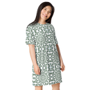 Product name: Recursia Symmetree I T-Shirt Dress. Keywords: Clothing, Print: Symmetree, T-Shirt Dress, Women's Clothing