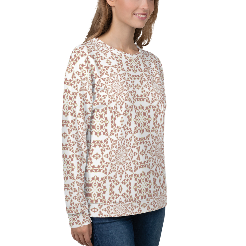 Product name: Recursia Symmetree I Women's Sweatshirt In Pink. Keywords: Athlesisure Wear, Clothing, Print: Symmetree, Women's Sweatshirt, Women's Tops
