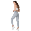 Product name: Recursia Symmetree Leggings With Pockets In Blue. Keywords: Athlesisure Wear, Clothing, Leggings with Pockets, Print: Symmetree, Women's Clothing