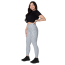 Product name: Recursia Symmetree Leggings With Pockets In Blue. Keywords: Athlesisure Wear, Clothing, Leggings with Pockets, Print: Symmetree, Women's Clothing
