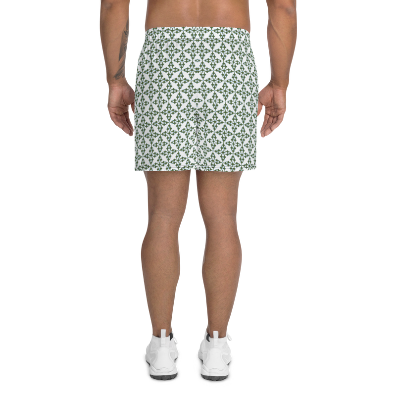 Product name: Recursia Symmetree II Men's Athletic Shorts. Keywords: Athlesisure Wear, Clothing, Men's Athlesisure, Men's Athletic Shorts, Men's Clothing, Print: Symmetree