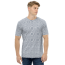 Product name: Recursia Symmetree V Men's Crew Neck T-Shirt In Blue. Keywords: Clothing, Men's Clothing, Men's Crew Neck T-Shirt, Men's Tops, Print: Symmetree
