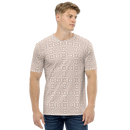 Product name: Recursia Symmetree V Men's Crew Neck T-Shirt In Pink. Keywords: Clothing, Men's Clothing, Men's Crew Neck T-Shirt, Men's Tops, Print: Symmetree