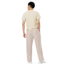 Product name: Recursia Symmetree Men's Wide Leg Pants In Pink. Keywords: Men's Clothing, Men's Wide Leg Pants, Print: Symmetree