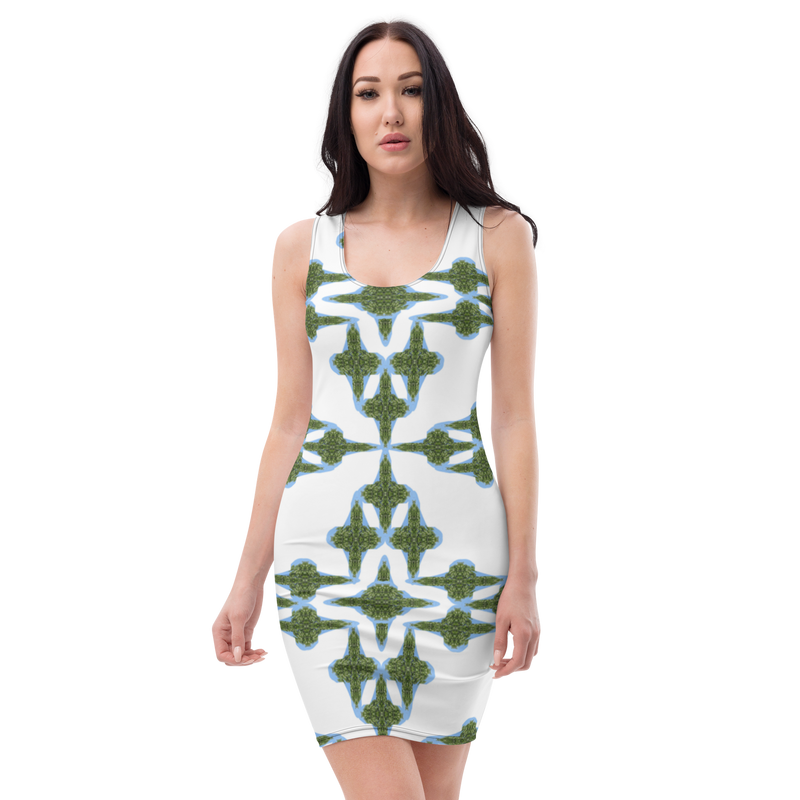 Product name: Recursia Symmetree II Pencil Dress. Keywords: Clothing, Pencil Dress, Print: Symmetree, Women's Clothing