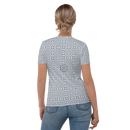 Product name: Recursia Symmetree II Women's Crew Neck T-Shirt In Blue. Keywords: Clothing, Print: Symmetree, Women's Clothing, Women's Crew Neck T-Shirt