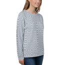 Product name: Recursia Symmetree II Women's Sweatshirt In Blue. Keywords: Athlesisure Wear, Clothing, Print: Symmetree, Women's Sweatshirt, Women's Tops