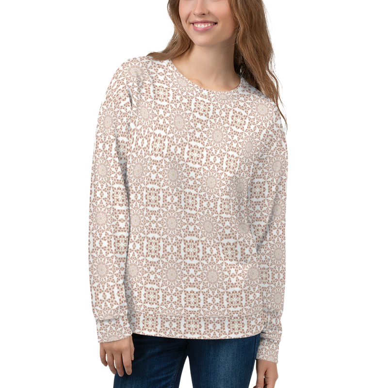 Product name: Recursia Symmetree II Women's Sweatshirt In Pink. Keywords: Athlesisure Wear, Clothing, Print: Symmetree, Women's Sweatshirt, Women's Tops