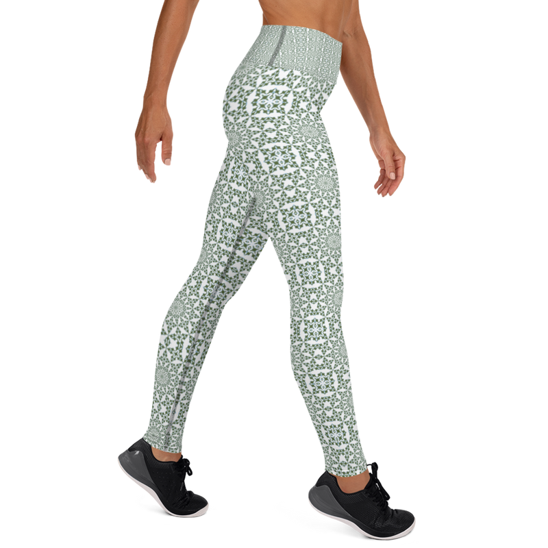 Product name: Recursia Symmetree II Yoga Leggings. Keywords: Athlesisure Wear, Clothing, Print: Symmetree, Women's Clothing, Yoga Leggings