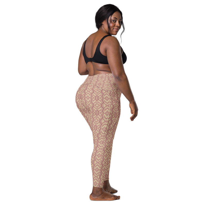 Product name: Recursia Tie-Dye Overdrive III Leggings With Pockets In Pink. Keywords: Athlesisure Wear, Clothing, Leggings with Pockets, Print: Tie-Dye Overdrive, Women's Clothing