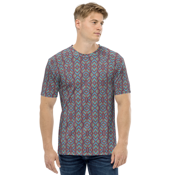 Product name: Recursia Tie-Dye Overdrive I Men's Crew Neck T-Shirt. Keywords: Clothing, Men's Clothing, Men's Crew Neck T-Shirt, Men's Tops, Print: Tie-Dye Overdrive