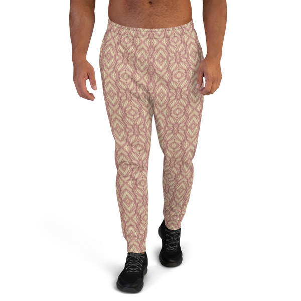 Product name: Recursia Tie-Dye Overdrive I Men's Joggers In Pink. Keywords: Athlesisure Wear, Clothing, Men's Athlesisure, Men's Bottoms, Men's Clothing, Men's Joggers, Print: Tie-Dye Overdrive